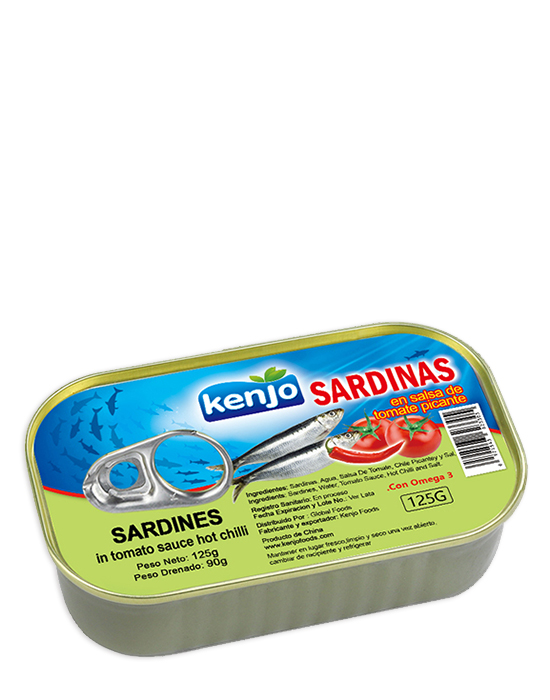 Sardines in vegetable oil with chili